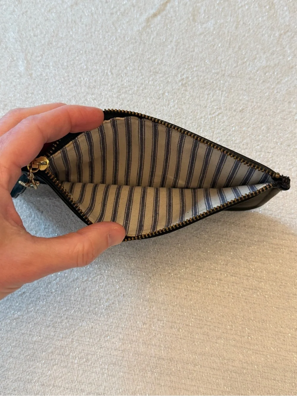 Rare Vintage 1980s Coach Ticking Stripe Skinny Case #7170